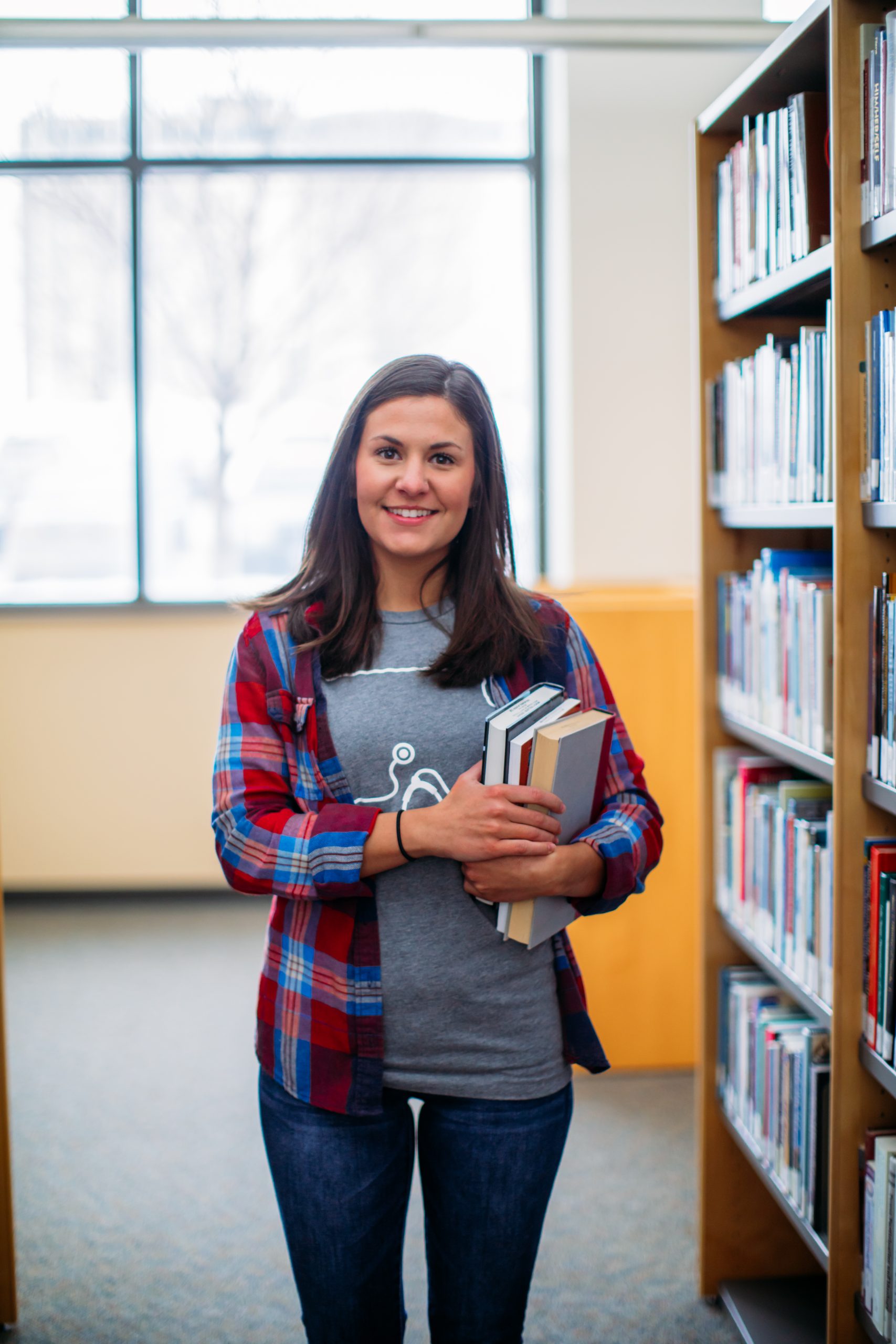 Nursing Student in Library